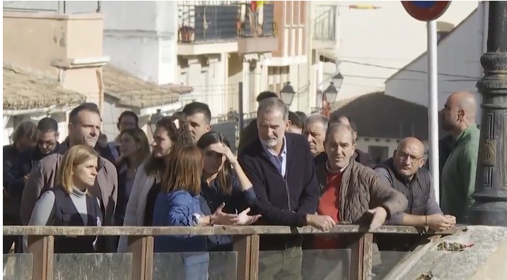 King and Queen of Spain Visit Valencia Disaster Zone After Mud-Throwing Incident