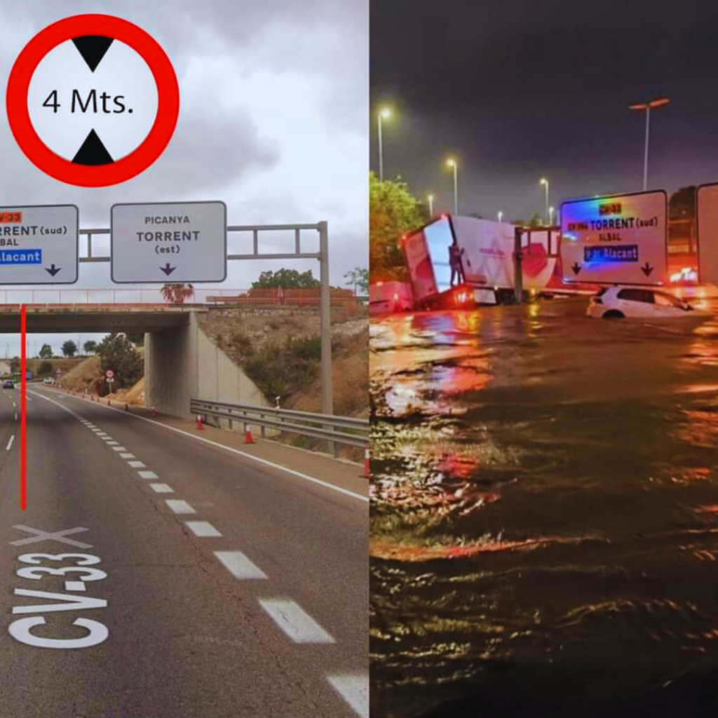 Valencia flood before and after